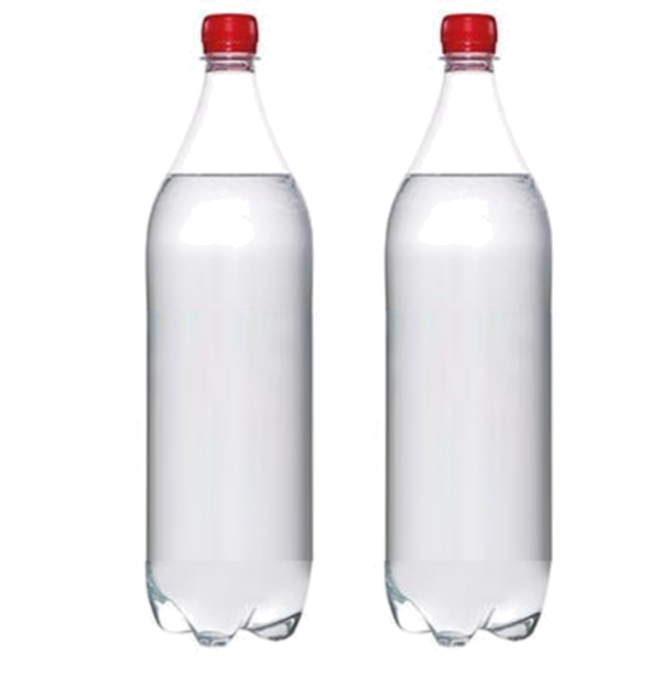 Imagen de dos botellas de plástico tipo PET