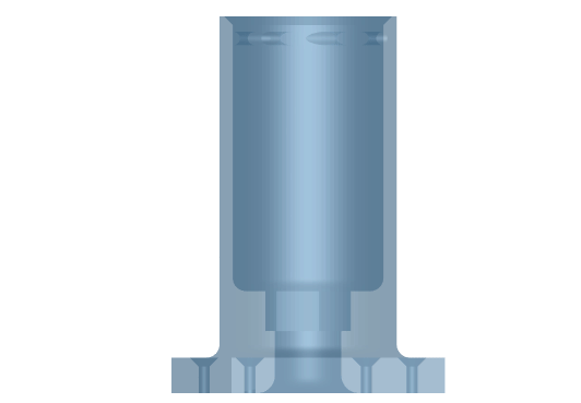 Imagen animada del adaptador del conector del cohete en versión transparente