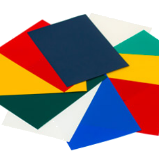 Imagen de láminas de plástico de diferentes colores