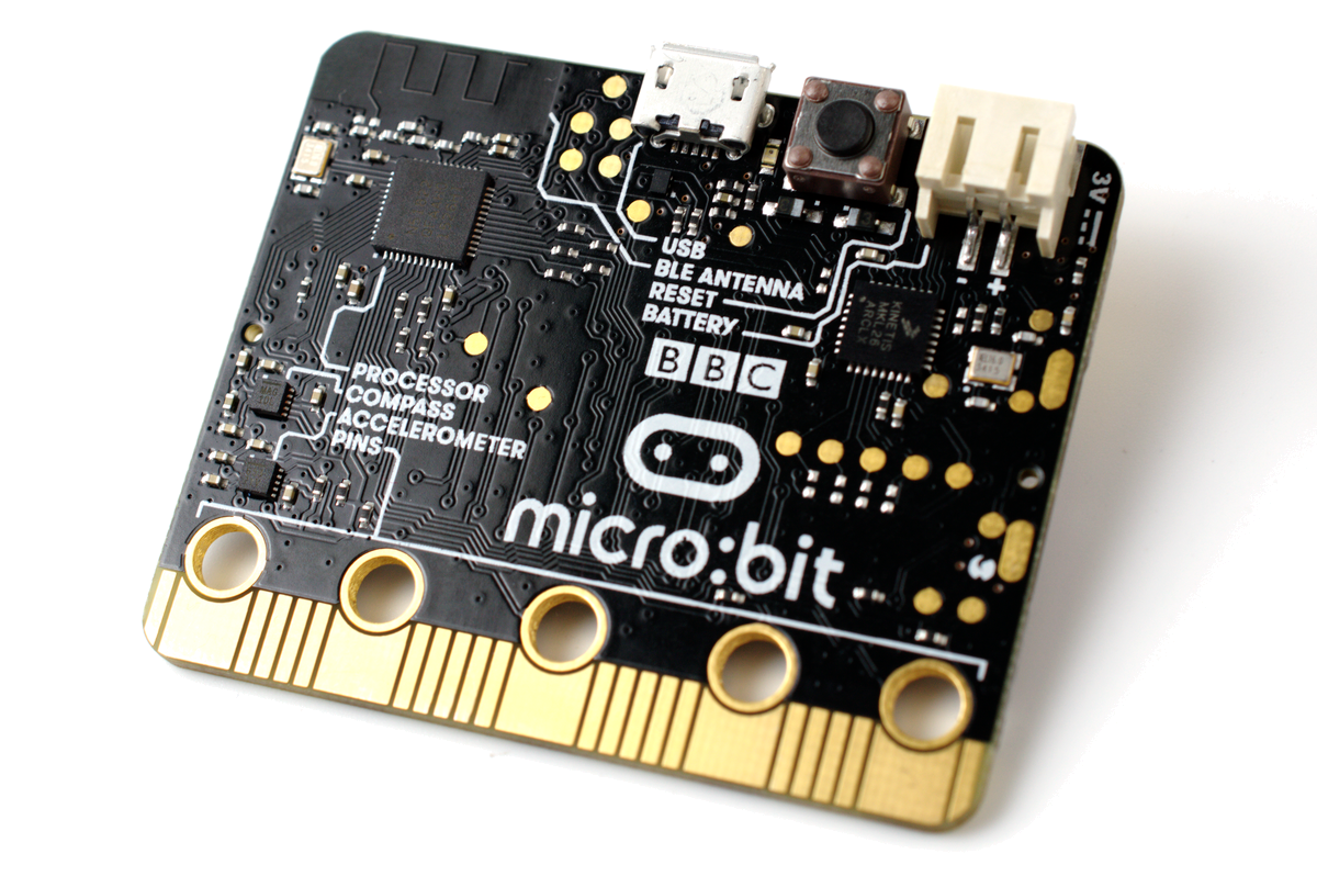 Imagen de la placa de desarrollo Micro:Bit
