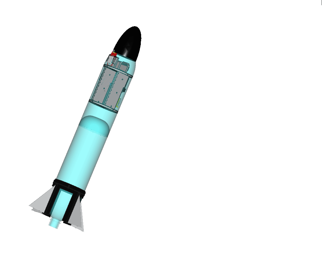 Imagen animada del cohete 3D