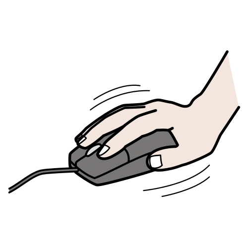 Imagen de un ratón de ordenador adaptado a la mano