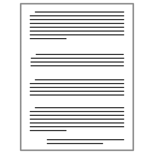 Imagen que representa una hoja con texto.